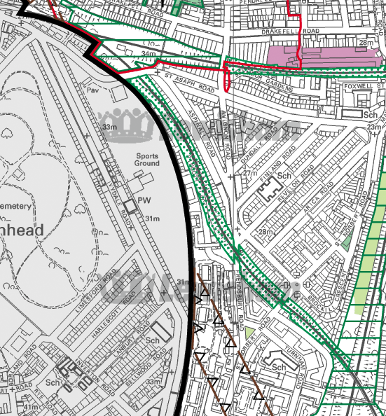 Detailed map tile